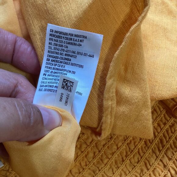 AMERICAN EAGLE Mustard Yellow Button Strappy Sundress Womens XL - Picture 15 of 16